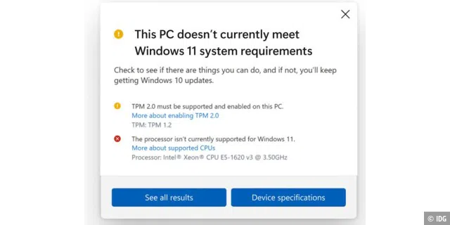 Die neue Version der PC Health App ist vorerst nur für Windows Insider erhältlich