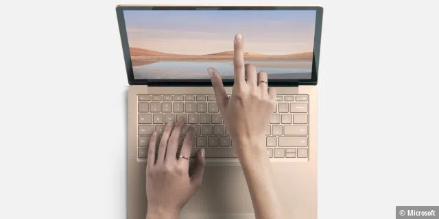 Das Surface Laptop 4 lässt sich auch per Touchscreen bedienen.
