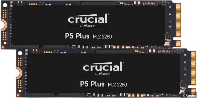 Schnell & langlebig: Crucial P5 Plus 1TB + Crucial P5 Plus 2TB