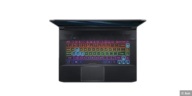 Farbenfroh: Viele Gaming-Notebooks kommen mit einer RGB-beleuchteten Tastatur.