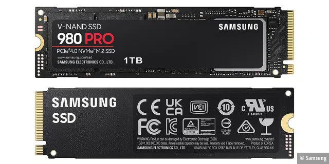 Die NVMe-SSD Samsung 980 PRO passt perfekt zum Intel Core i7-11800H, denn beide unterstützen PCI-Express 4.0