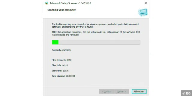 Der Microsoft Safety Scanner ist kostenlos erhältlich und basiert auf dem gleichen Scanmodul wie der Microsoft Defender, also der Virenscanner von Windows 10.