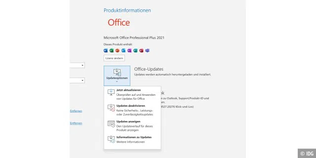 Das Installieren von Office-Updates kann ebenfalls Probleme mit Outlook lösen.