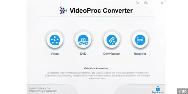 Mit VideoProc Converter - Konvertieren, Editieren, Downloaden und Aufnehmen