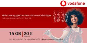 Vodafone: Telefon- & SMS-Flat, 15 GB für nur 20 Euro 