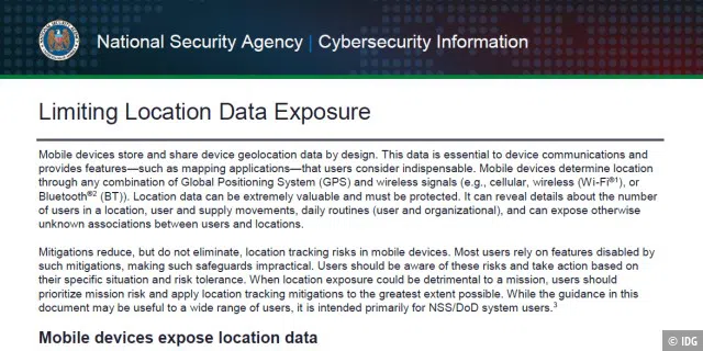 Die NSA weist in einem Dokument darauf hin, dass sich das GPS-Modul des Smartphones in Android nicht ausschalten lässt. Lediglich der Zugriff auf die Daten wird begrenzt.