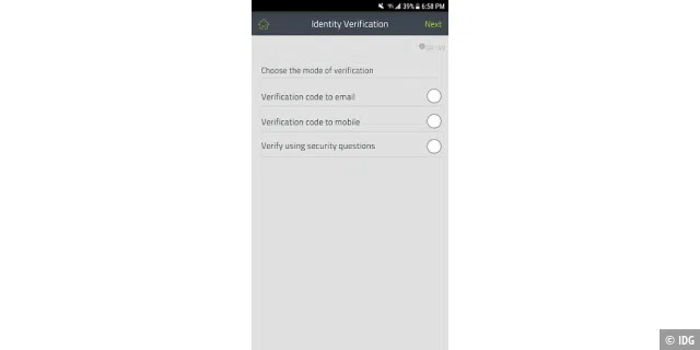 In der Mobile-App von Adselfservice Plus können Sie das 2FA-Verfahren einstellen, mit dem Sie Ihre Windows- Anmeldung absichern möchten.