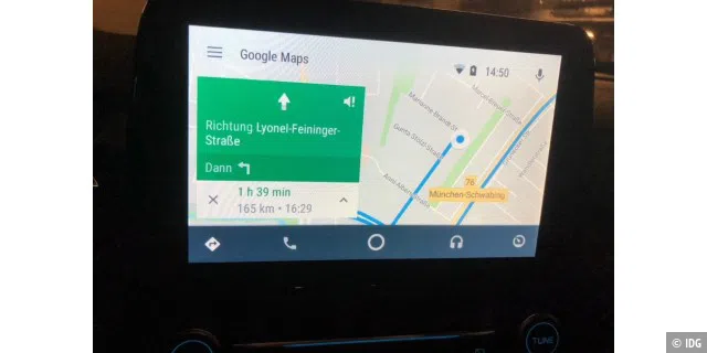 Android Auto auf dem 8-Zoll-Touchscreen im Ford Fiesta mit Ford Sync 3 und App Link