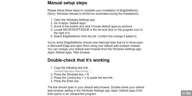 EdgeDeflector ändert den Systembrowser in Windows 11.