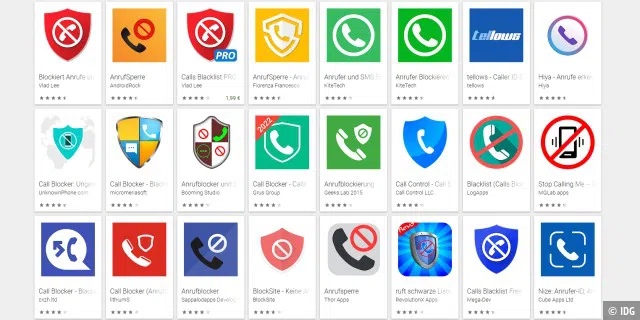 Call-Blocker-Apps in Google Play