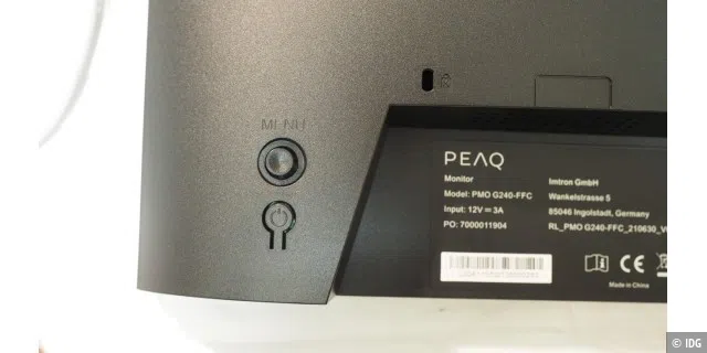 Peaq PMO G240-FFC: Der 5-Wege-Joystick erlaubt eine komfortable OSD-Steuerung