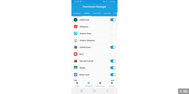 Für alle, die eine ältere Android-Version ohne Berechtigungsübersicht nutzen oder denen diese Ansicht nicht gefällt, bietet die App „Permission Manager“ eine interessante Alternative.