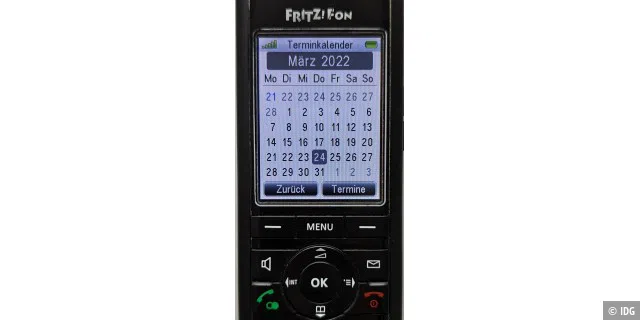 Das Fritz-Fon kann Sie nun per Sprachklingeln auch auf Termine aufmerksam machen, die sich mit der neuen Funktion „Terminkalender“ im DECT-Telefon einrichten lassen.