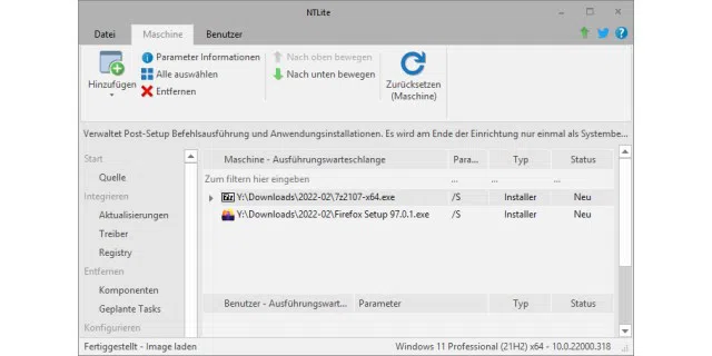 Angepasstes Windows-Installationsmedium erstellen: Mit Ntlite binden Sie Programme in die Windows-ISO-Datei ein. Die Installation erfolgt dann automatisch.