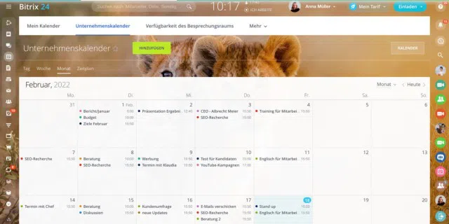 Alternative zu Google-Kalender: Bitrix24-Kalender