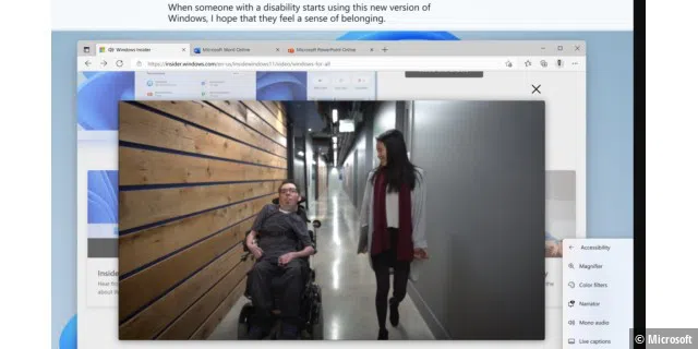 Die Live Captions von Windows 11 bieten Untertitel, die ganz oben auf dem Bildschirm angezeigt werden.