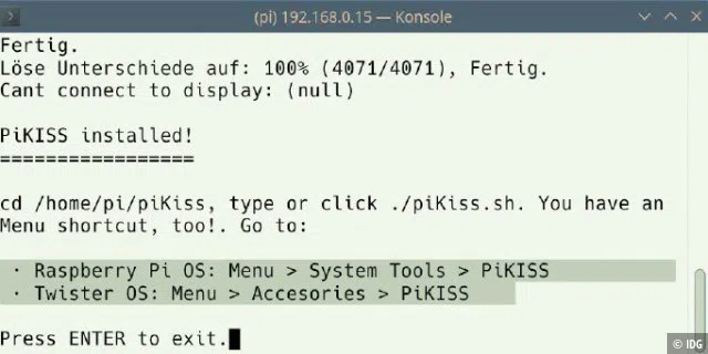 Installation per Script: Pi Kiss liegt auf Github und wird aktiv entwickelt. Das Script „inst.sh“ holt die neueste Version und installiert die weiter benötigten Tools nach.