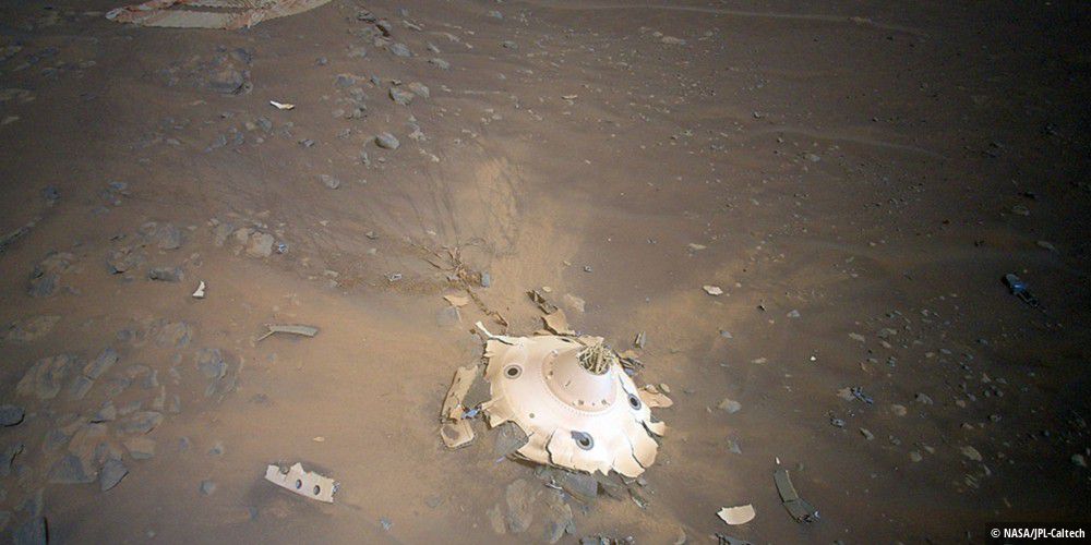 UNIK: Helikopter Mars menggambarkan sisa-sisa pendaratan Mars yang terpelihara dengan baik