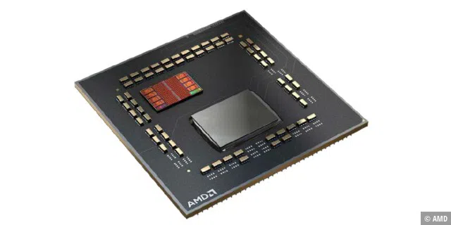 Der neue Ryzen 7 5800X3D von AMD verfügt dank des neuen Fertigungsverfahrens 3D-V-Cache über einen besonders großen CPU-Speicher: Das soll vor allem bei Spielen Tempovorteile bringen.