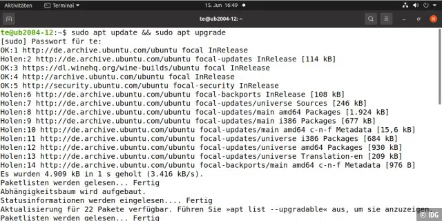Profis verwenden unter Linux das Terminal für die Installation von Updates oder neuer Software.