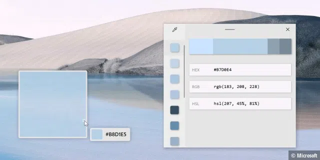 Microsoft PowerToys: Der Color Picker identifiziert die genauen Farben eines Bildes