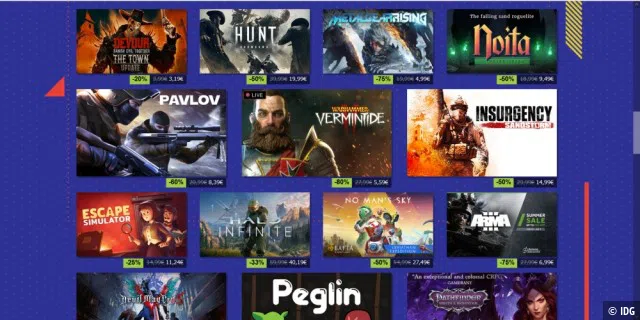 Steam: Plattform für alle Arten von Spielen, viele davon kostenlos