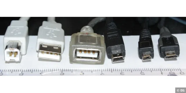 USB ist nicht gleich USB: Der Standard hat in den vergangenen Jahren mehrere Versionen durchlaufen und dabei außer schnelleren Datenübertragungsgeschwindigkeiten auch verschiedene Steckerformen entwickelt.
