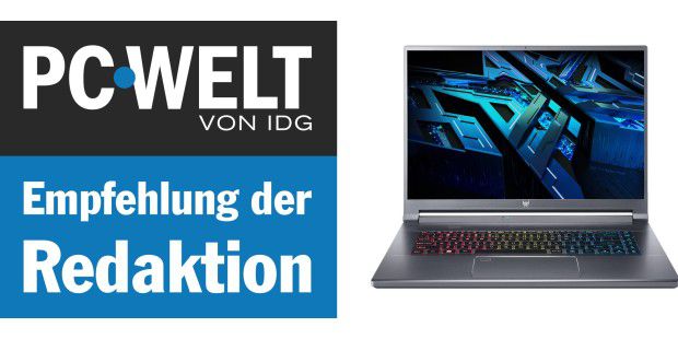 Auszeichnung "Empfehlung der Redaktion" für Acer Predator Triton 500 SE
