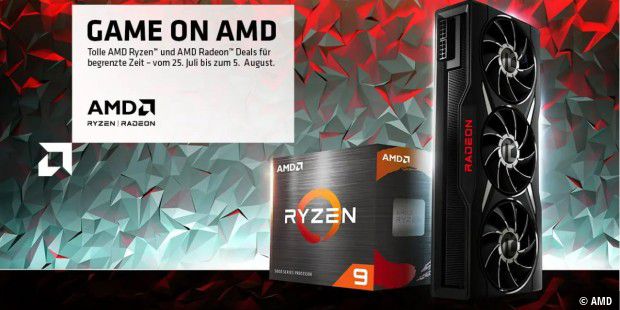 Im Zuge der GAME ON AMD-Aktion gibt es viele Ryzen 5000 CPUs und RX 6000 GPUs zum Bestpreis.
