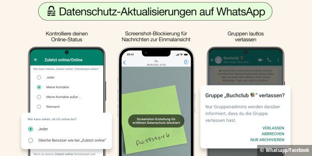 Whatsapp: Drei neue Datenschutz-Funktionen.