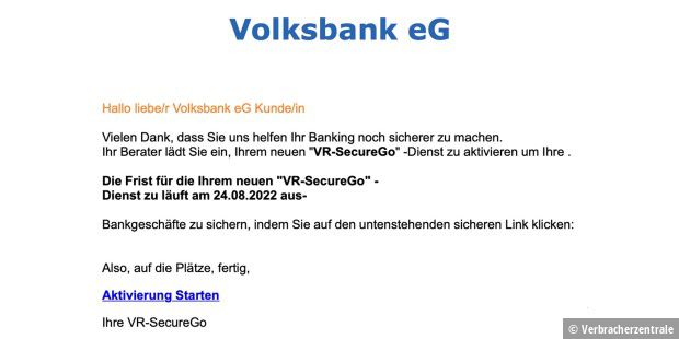 Volksbank-Kunden sollten vermehrt auf Phishing-Mails achten.