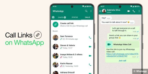 Call-Links heißt das neue Feature in Whatsapp. Anrufe lassen sich damit einfach teilen.