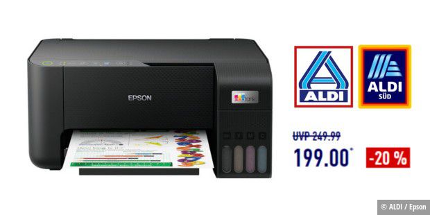 Doppelt sparen: Sparsamer Eco-Drucker von Epson zum Kampfpreis bei ALDI