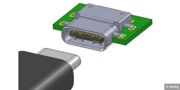 Die verdrehsichere USB-C-Buchse soll sich ab 2024 an allen Elektronikgeräten finden.
