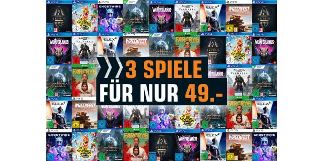 Gaming-Aktion: 3 Spiele für nur 49 Euro